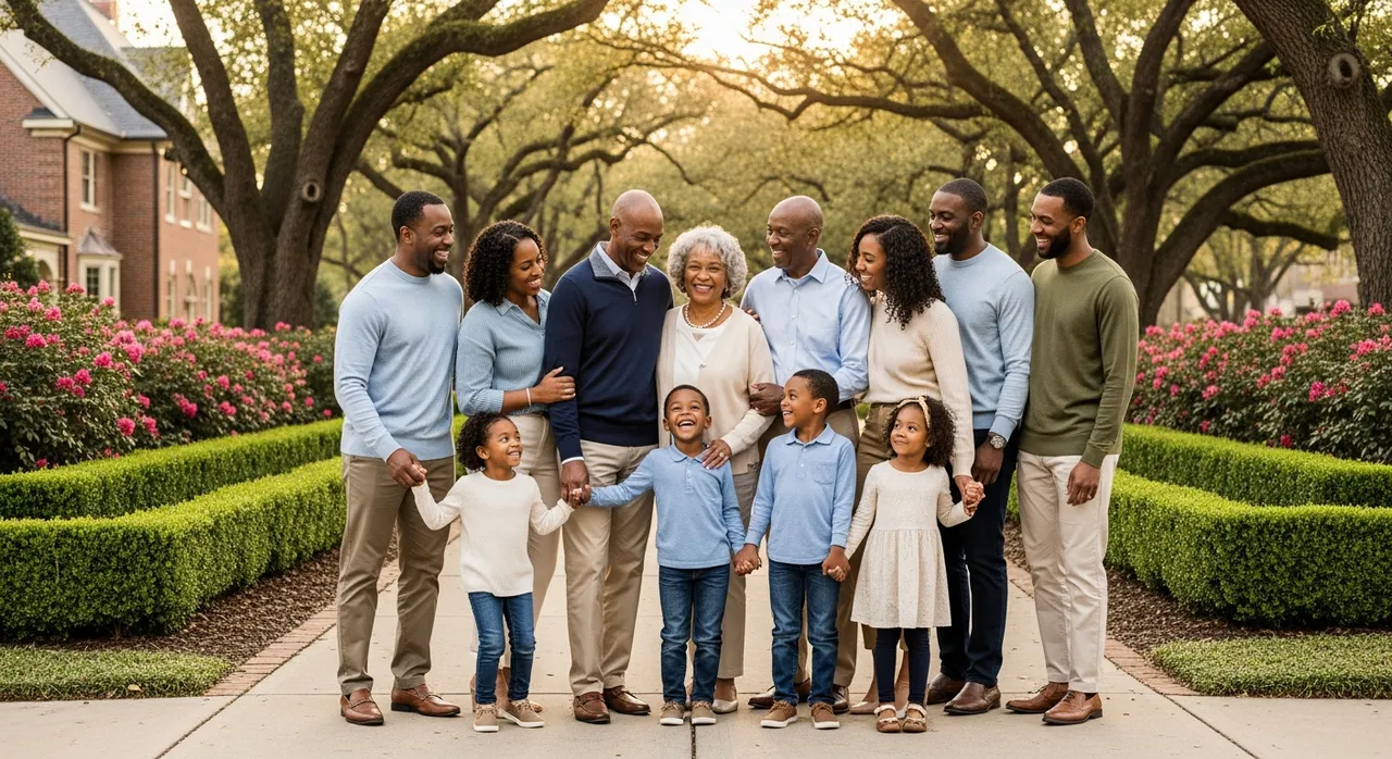 Family reviewing their financial future together